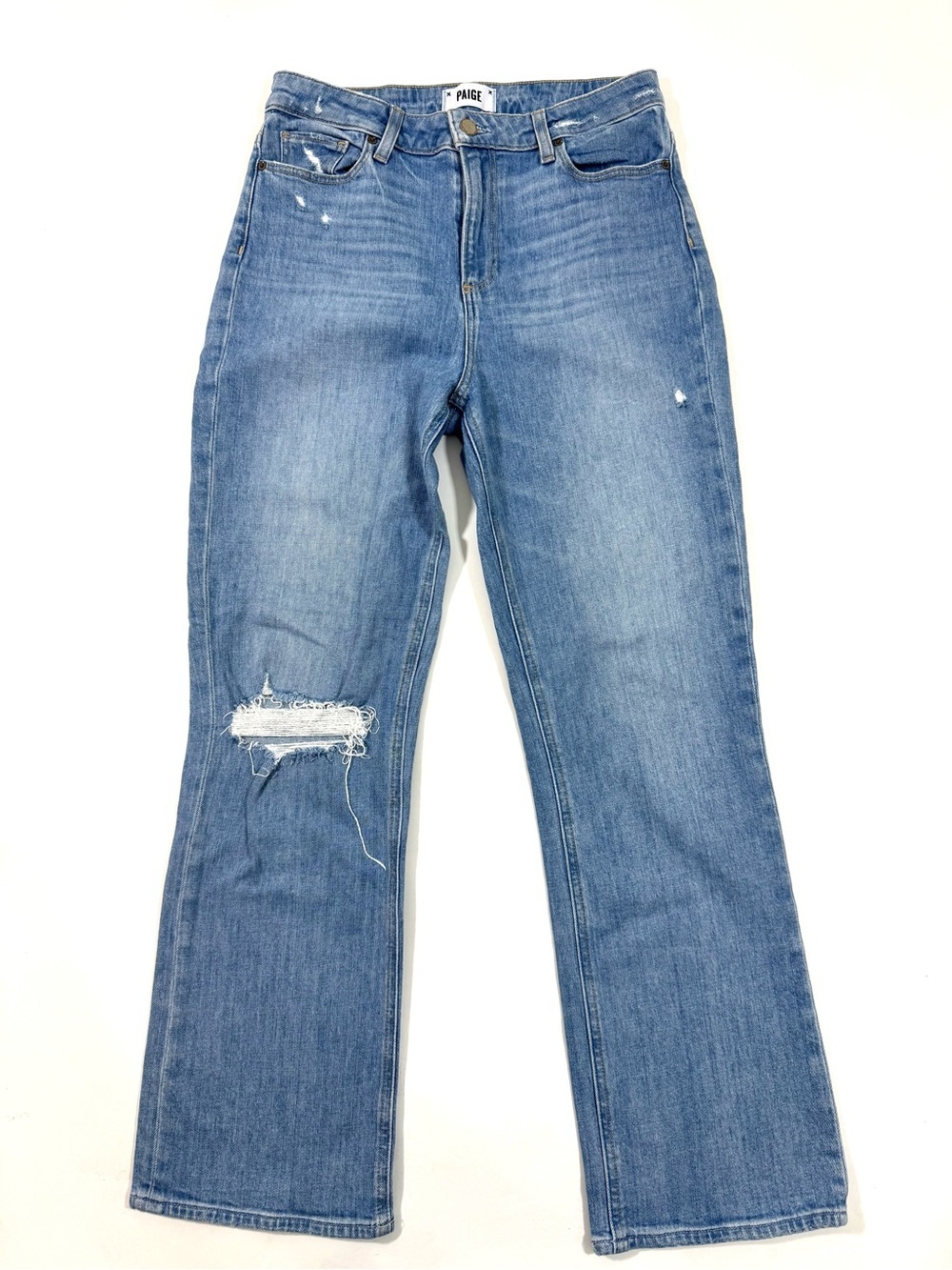Paige Atley Ankle Flare Jeans Startstruck Destructed